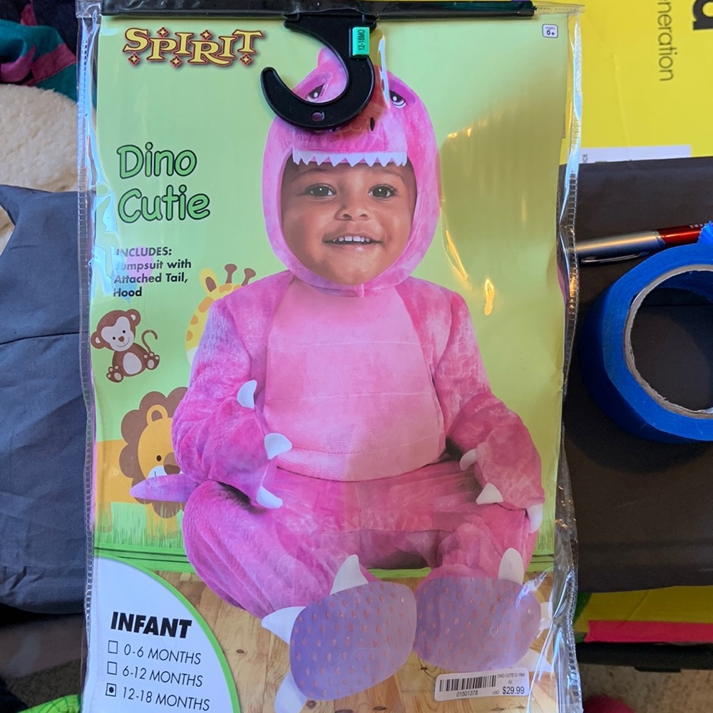 Baby Pink Dino Costume